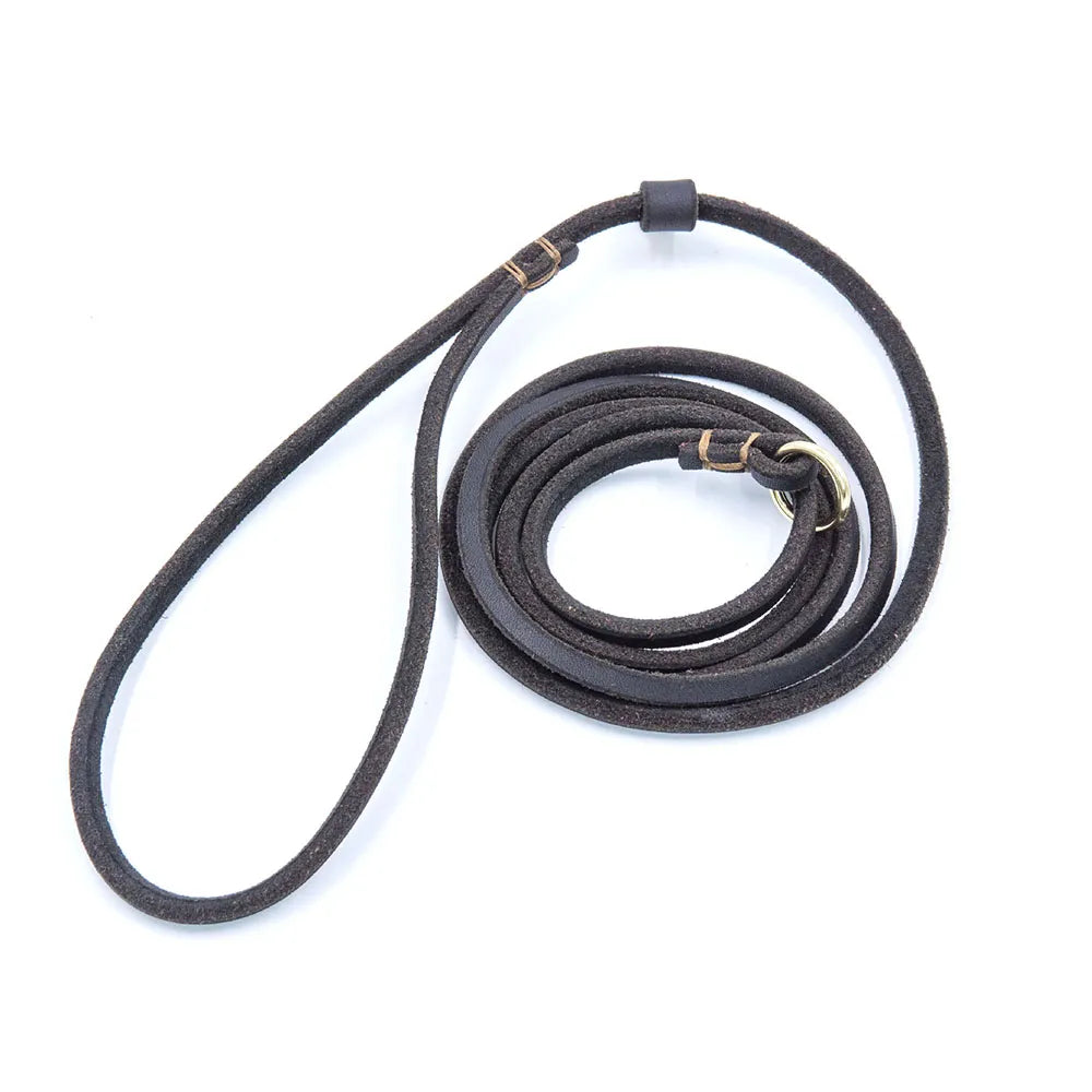 Real Leather Dog Slip Lead Dog Leash